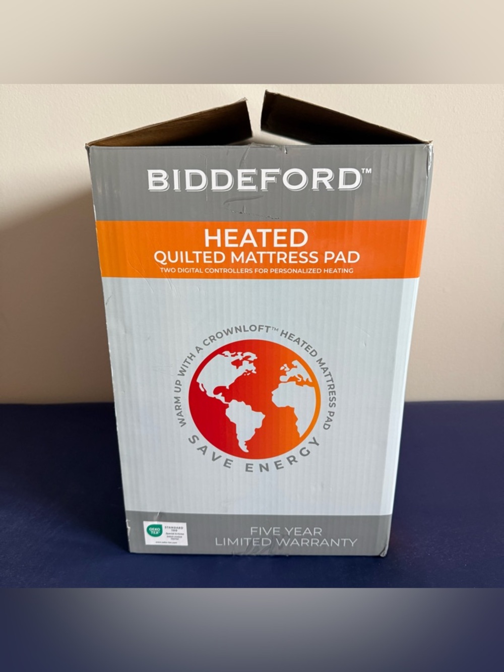 NIB Biddeford Heated Quilted Mattress Pad w Two Digital Controllers Queen Q - Picture 2 of 5